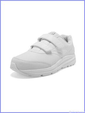 Women's Leather Walking Shoe with Adjustable Strap and Slip-Resistant Sole